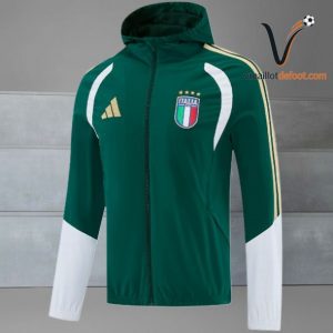 Survetement Italie Capuche 2026 - vert blanc