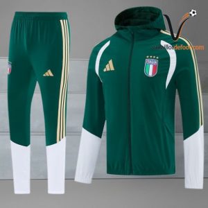 Ensemble Survetement Italie Capuche 2026 - vert blanc