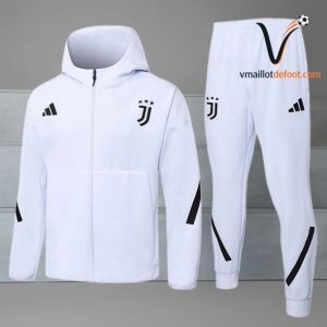 Ensemble Survetement Juventus Capuche 2025/2026 - blanc noir