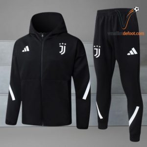 Ensemble Survetement Juventus Capuche 2025/2026 - noir blanc