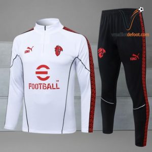 Ensemble Survetement AC Milan 2025/2026 - Blanc Noir