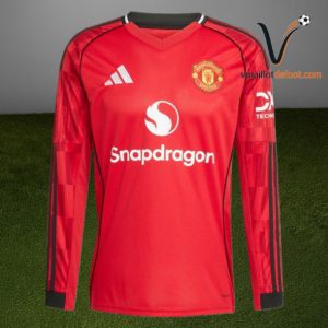 Maillot Domicile Manchester United 2025/2026 - Manches longues