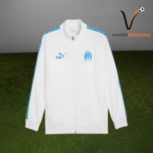 Veste de Survetement Olympique de Marseille 2025/2026 - Blanc