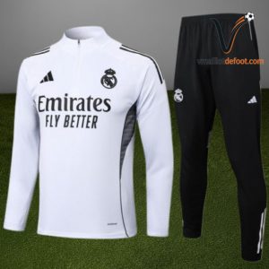 Ensemble Survetement Real Madrid 2025/2026 - Noir Blanc