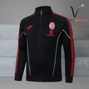 Veste de Survetement AC Milan 2025/2026 - Noir Rouge