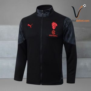 Veste de Survetement AC Milan 2025/2026 - Rouge Noir