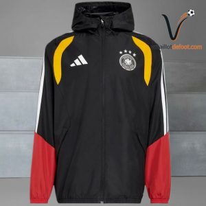Survetement Allemagne Capuche 2026 - noir rouge