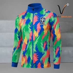 Veste de Survetement Bresil 2026 - vert bleu