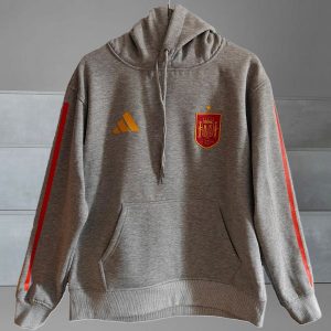 Survetement Espagne Capuche 2026 - gris rouge