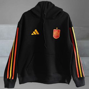 Survetement Espagne Capuche 2026 - noir rouge