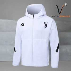 Survetement Juventus Capuche 2025/2026 - blanc noir