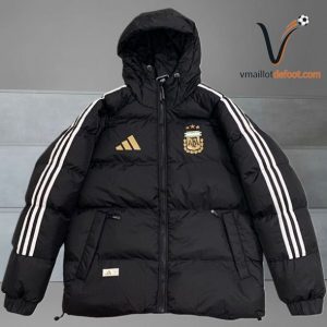 Survetement Argentine Capuche 2026 - noir blanc