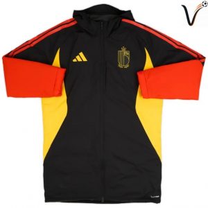 Survetement Belgique Capuche 2026/2027 Noir Jaune Rouge