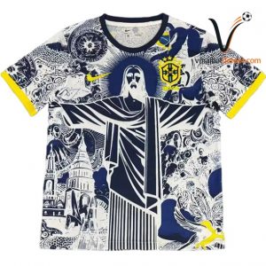 Maillot Brésil Special 2026 gris blanc jaune