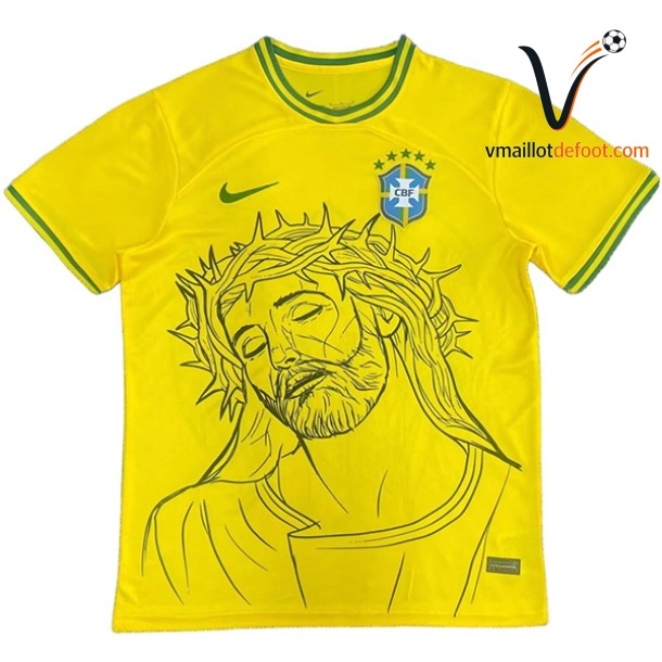 Maillot Brésil Jaune Vert Special 2026