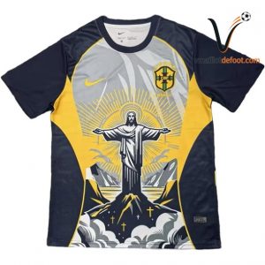 Maillot Brésil Special 2026 noir gris jaune