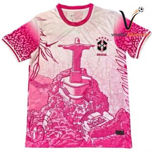 Maillot Brésil Special 2026 rose blanc