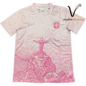 Maillot Brésil Special rose blanc 2026
