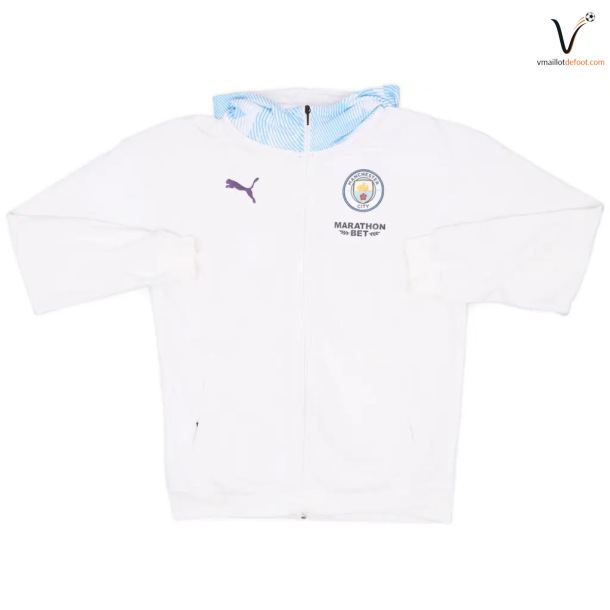 Survetement Manchester City Capuche 2019/2020 Blanc