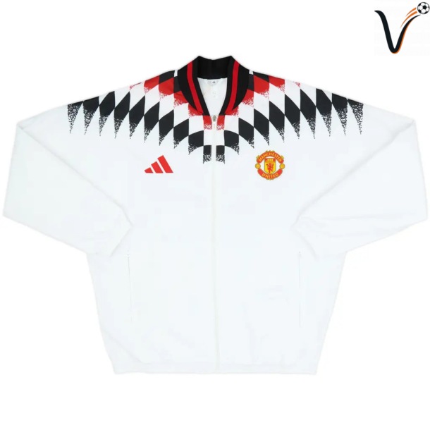 Veste de Survetement Manchester United 2026/2027 Blanc Noir