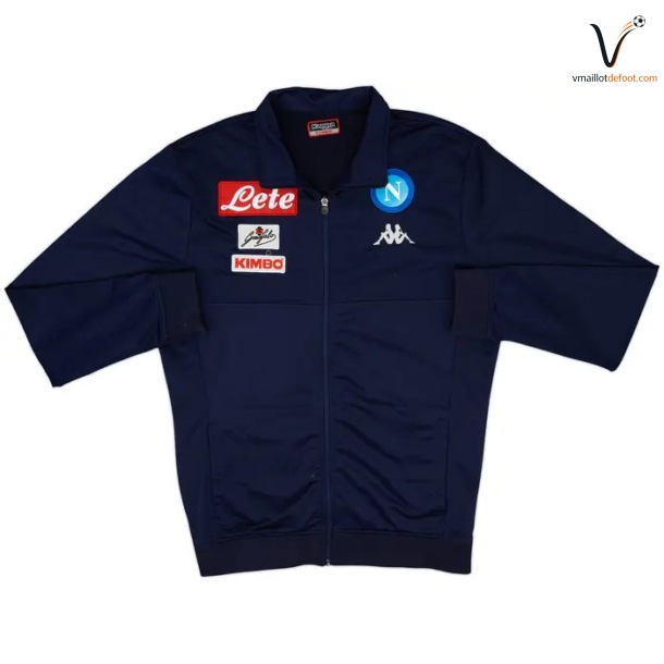 Veste de Survetement Napoli Capuche 2015/2016 Bleu