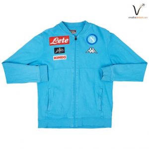 Veste de Survetement Napoli Capuche 2017/2018 Bleu