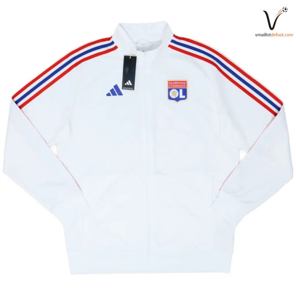 Veste de Survetement Olympique lyonnais 2024/2025 Blanc