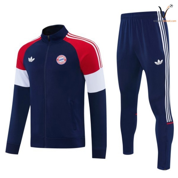 Ensemble Survetement Bayern Munich 2025/2026 bleu rouge blanc