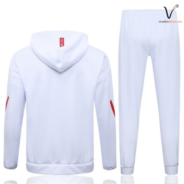 Ensemble Survetement Bayern Munich Capuche 2025/2026 blanc rouge – Image 2