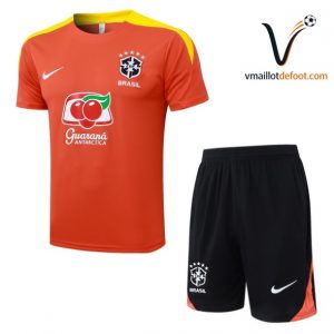 Ensemble Maillot Entrainement Brésil 2026/2027 orange noir