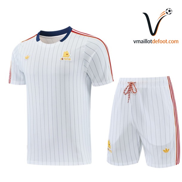 Ensemble Maillot Entrainement AS Roma 2026/2027 blanc rouge