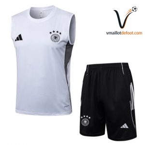 Ensemble Entrainement Sans Manches Allemagne 2026/2027 blanc noir