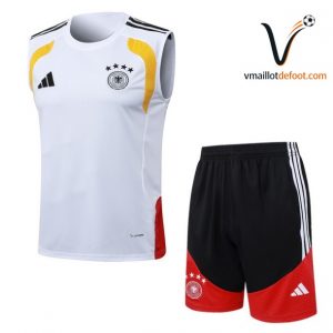 Ensemble Entrainement Sans Manches Allemagne 2026/2027 blanc noir rouge