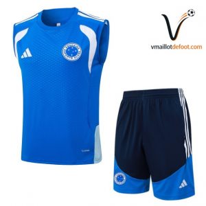 Ensemble Entrainement Sans Manches Cruzeiro 2026/2027 bleu blanc