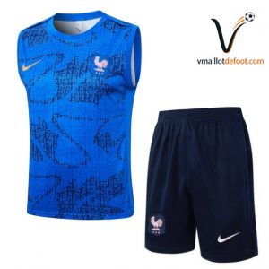 Ensemble Entrainement Sans Manches France 2026/2027 bleu marine