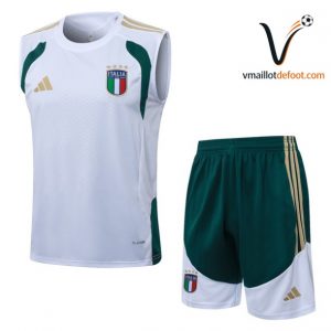 Ensemble Entrainement Sans Manches Italie 2026/2027 blanc vert