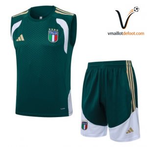 Ensemble Entrainement Sans Manches Italie 2026/2027 vert blanc