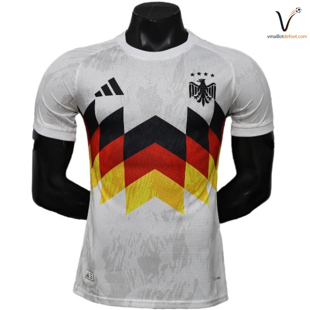 Maillot Extérieur Allemagne Joueurs 2026 2027 blanc noir jaune