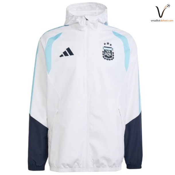 Survetement Argentine Capuche 2026/2027 blanc bleu
