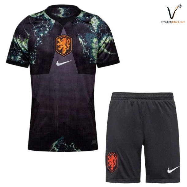 Maillot Gardien Ensemble Pays Bas Enfant 2026 2027 noir