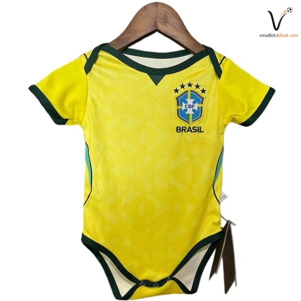 Grenouillère Maillot Domicile Brésil Enfant 2026 2027