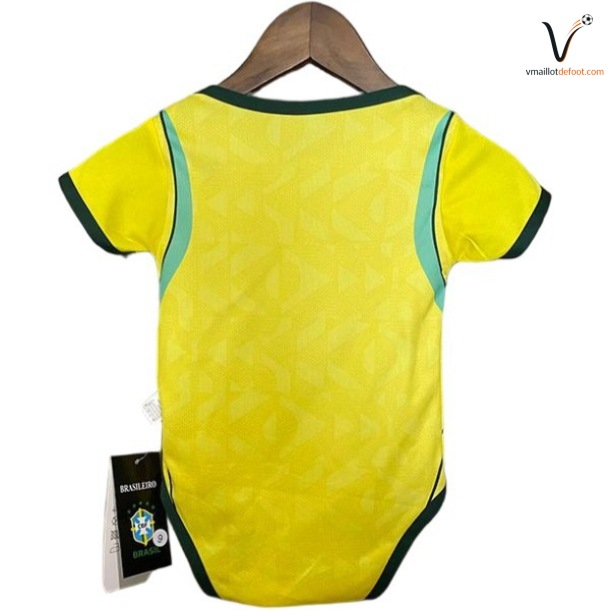 Grenouillère Maillot Domicile Brésil Enfant 2026 2027 – Image 2