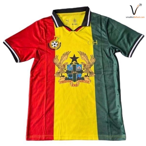 Maillot Ghana Special 2026 2027 rouge jaune vert