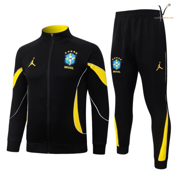 Ensemble Survetement Brésil 2026 2027 noir jaune