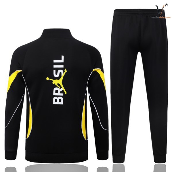 Ensemble Survetement Brésil 2026 2027 noir jaune – Image 2