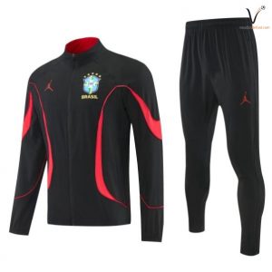 Ensemble Survetement Brésil 2026 2027 noir rouge