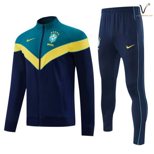 Ensemble Survetement Brésil 2026 2027 vert jaune bleu