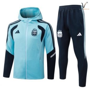 Ensemble Survetement Argentine Capuche 2026 2027 bleu