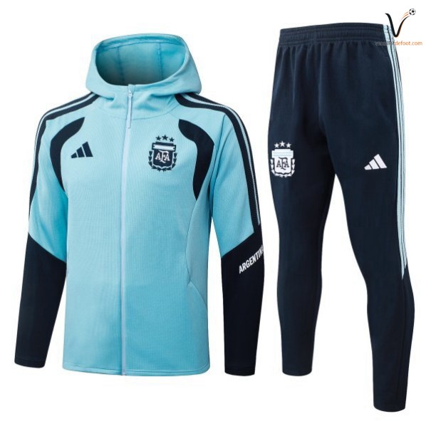 Ensemble Survetement Argentine Capuche 2026 2027 bleu
