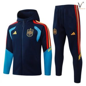 Survetement Espagne Capuche Ensemble 2026 2027 bleu marine